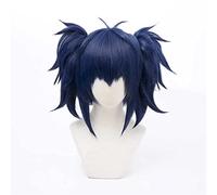 XHSDOZD Anime Cosplay Wig,Happy Sugar Life Shio Koube Wig,Blue double ponytail Wig,with Free Wig Cap,for Christmas Carnival party Halloween Cosplay Wig
