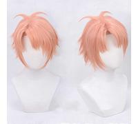 XHSDOZD Anime Cosplay Wig，IDOLiSH7 Mitsuki Izumi Wig，Orange short Wig，with Free Wig Cap，for Christmas Carnival party Halloween Cosplay Wig(Size:Style 2)
