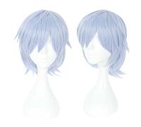 XHSDOZD Anime Cosplay Wig，IDOLiSH7 Tamaki Yotsuba Wig，Blue short Wig，with Free Wig Cap，for Christmas Carnival party Halloween Cosplay Wig