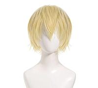 XHSDOZD Anime Cosplay Wig，Kagerou Project Kano Shuuya Wig，Light blonde short Wig，with Free Wig Cap，for Christmas Carnival party Halloween Cosplay Wig
