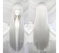 XHSDOZD Anime Cosplay Wig,Rozen Maiden Suigintoh Wig,Silver white long straight Wig,with Free Wig Cap,for Christmas Carnival party Halloween Cosplay Wig