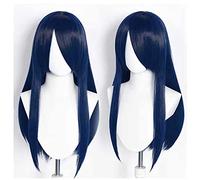 XHSDOZD Anime Cosplay Wig，SINoALICE Kaguya Wig，Dark blue long Wig，with Free Wig Cap，for Christmas Carnival party Halloween Cosplay Wig