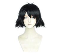 XHSDOZD Anime Cosplay Wig，Steins Gate Shiina Mayuri Wig，Black short Wig，with Free Wig Cap，for Christmas Carnival party Halloween Cosplay Wig