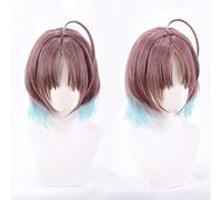 XHSDOZD Anime Cosplay Wig,The Idolmaster Asakura Tooru Wig,Brown gradient blue bob Wig,with Free Wig Cap,for Christmas Carnival party Halloween Cosplay Wig