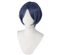 XHSDOZD Anime Cosplay Wig,The Idolmaster Kanade Hayami Wig,Blue short Wig,with Free Wig Cap,for Christmas Carnival party Halloween Cosplay Wig
