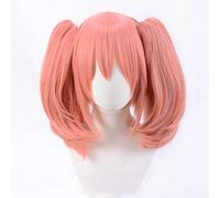 XHSDOZD Anime Cosplay Wig,The Idolmaster Mika Jougasaki Wig,Pink double ponytail Wig,with Free Wig Cap,for Christmas Carnival party Halloween Cosplay Wig