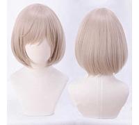 XHSDOZD Anime Cosplay Wig,The Idolmaster Serizawa Asahi Wig,Brown Pink bob Wig,with Free Wig Cap,for Christmas Carnival party Halloween Cosplay Wig