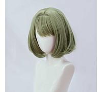 XHSDOZD Anime Cosplay Wig,The Idolmaster Takagaki Kaede Wig,Green Bob Wig,with Free Wig Cap,for Christmas Carnival party Halloween Cosplay Wig