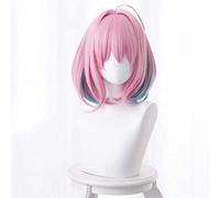 XHSDOZD Anime Cosplay Wig,The Idolmaster Yumemi Riamu Wig,Gradient pink Bob Wig,with Free Wig Cap,for Christmas Carnival party Halloween Cosplay Wig