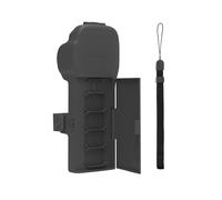 XHSESA Cover Case For DJI Osmo Pocket 3 with Flip-Top Filter Storage, Protective Cover with Wrist Strap and Silicone Straps (Black)