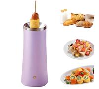 XHSMYXGS Automatic Rising Egg Roll Maker, Electric Omelette Maker With 8 Minutes Cooking Automatic Rising & Non Stick Coating, Hot Dog Rolls Maker for Sausage (Purple)