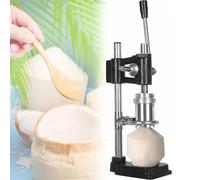 XHSMYXGS Compact Manual Coconut Opener Tool Set, Stainless Steel for Easy Opening, Ideal for Home and Commercial Use to Unlock Freshness (Black)