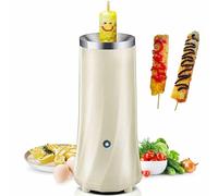 XHSMYXGS Electric Egg Roll Maker, Nonstick Liner, Sausage & Hot Dog Roll Cooker With Oil Push Rod, 6 Minutes Cooking Automatic Rising, Breakfast Egg Roll Machine (White)