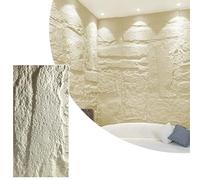 XHSMYXGS Faux Stone Wall Panel, Waterproof PU 3D Decor for Exterior and Interior, Stacked Stone Siding Panel, Wainscoting Panels (Beige 1pc)