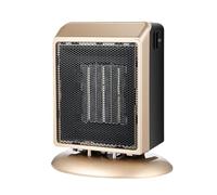 XHSMYXGS PTC Ceramic Heater, Dual Heat Settings Under Desk Foot Warmer with Tip-Over Protection, Energy Saving Space Heater for Home Office Bathroom (Metals)