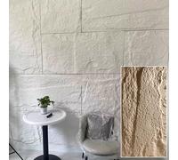 XHSMYXGS PU Faux Stone Wall Panel Covering, 3D Brick Wainscoting Panel for Interior & Exterior Decor, Living Room, Bedroom, Office, Hotel Art (Brown 1pc)