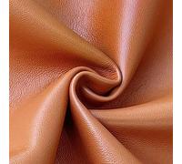 XHT 1Yard Burnt Orange Soft Waterproof Synthetic Fabric Material Marine Vinyl Faux Leather Sheets for Upholstery Covers, Bags, Leather Clothing and Accessories