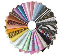 XHT 30 Pcs Mixed Series Faux Leather 21cm x 30cm Random Color Pattern Texture Leather Fabric for DIY Projects