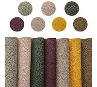 XHT 7 Pcs Flower Textured Embossed Faux Leather Sheets Retro Autumn Color Synthetic Fabric for Leather Bows Making Crafts DIY Handmade Material (Flower)