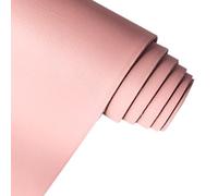 XHT Smooth Pink Faux Leather Roll 11.8"x53" Soft Plain Synthetic Upholstery Crafts Fabric for DIY Bows Jewelry Making