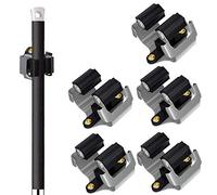Xhtol Mop Broom Holder, 5 Pcs Mop Holder Wall Mounted Clip Hanger Broom Gripper Storage Rack Sweeping Brush Hook Organiser Tidy Tools for Closet Kitchen Garden Garage Bathroom