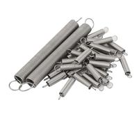 Xhuan-Compression spring Wire 1mm 1*10*L Extension Spring 1x10x25/30/35/40/45/50 To 150mm Stainless Steel Extension Tension Spring With Hooks, 2pcs/lot, Sturdy Multipurpose(35mm)