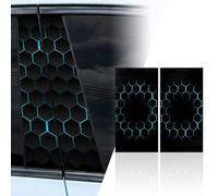 XhuangTech 1 Pair Car Centre Pillar Honeycomb Sticker, Anti-Scratch Window Pillar Cover Exterior PET Accessories, Waterproof B-Pillar Decal Self-Adhesive Stylish Decor for Car Side Door, Window (H5)