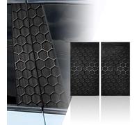 XhuangTech 1 Pair Car Centre Pillar Honeycomb Sticker, Anti-Scratch Window Pillar Cover Exterior PET Accessories, Waterproof B-Pillar Decal Self-Adhesive Stylish Decor for Car Side Door, Window (H4)
