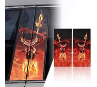 XhuangTech 1 Pair Car Centre Pillar Nazha Sticker, Anti-Scratch Window Pillar Cover Exterior PVC Accessories, Waterproof B-Pillar Decal Self-Adhesive Stylish Decor for Car Side Door, Window (C)