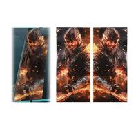 XhuangTech 1 Pair Car Centre Pillar Wu-Kong Sticker, Anti-Scratch Window Pillar Cover Exterior PVC Accessories, Waterproof B-Pillar Decal Self-Adhesive Stylish Decor for Car Side Door, Window (09)