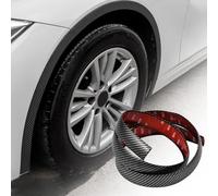 XhuangTech 2 Pack Car Wheel Arch Trim, 1.5M x 3.5CM Universal Wheel Fender Lip Mudguards Set, PVC Auto Wheel Tyre Eyebrow Expander Protector, Car Wheel Arch Trim Lip Fender Flares (Carbon Fiber)