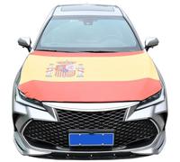 XhuangTech 63’’×47’’ Car Hood Cover with Elastic Band, Weatherproof Car Bonnet Banner Polyester Fabric Can be Washed, Non-Adhesive Engine Flag Cover for SUVs, Cars, Trucks (SP)