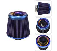 XhuangTech Car Air Intake Filter, 76mm/3.0” Universal High Performance Cold Air Intakes, Bluing Washable & Reusable Ram Air Filter Induction Kit with Clamp Ring for Car/Motorcycle/Boat (Purple)