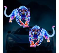 XhuangTech Car Body Sticker Rainbow Leopard,Colorful Cheetah Scratch Cover