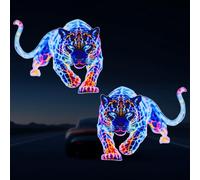 XhuangTech Car Body Sticker Rainbow Leopard,Colorful Cheetah Scratch Cover