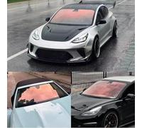 XhuangTech Car Window Tint Film, 75% VLT Chameleon Blue Pink Car Front Window Film 99% Anti UV Heat Rejection UV Block Protection Window Film, Car Tint Solar Film for Windshield/Side Window (0.5x3M)
