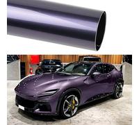 XhuangTech Car Wrap Film Gloss Purple, Stretchable Car Body Film DIY Bubble-Free Decal, Self-Adhesive Vinyl Wrap Waterproof Decor, Air Release Films for Car, Motorbike, Bicycle (30X152CM)
