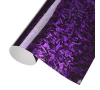 XhuangTech Glossy Car Sticker Forged Carbon, DIY Car Decorative Wrap Vinyl Bubble Free, Crystal Pattern Paint Protective Film Exterior Interior Decal for Car, Motorcycle, Bicycle (Purple, 50×152CM)