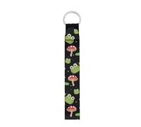 Xhuibop Wristlet Keychain Accessories for Women Short Length Keychain Holder, Frog Mushroom, Medium