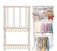 Xhuilong Headband Holder Macrame Hair Bow Organizer Hair Accessories Display Organizer Headband Storage Hanger for Women Wall Hanging Decor for Bathroom Bedroom Living Room