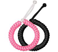 XHUUU 2 Pcs Adjustable Paracord Handmade Survival Camo Braided Bracelets Woven Rope Bracelet for Women and Men Sailing Surfing Outdoor Hiking, 16-19cm, no gem type