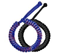 XHUUU 2 Pcs Adjustable Paracord Handmade Survival Camo Braided Bracelets Woven Rope Bracelet for Women and Men Sailing Surfing Outdoor Hiking, 16-19cm (6.2"-7.5"), Paracord, no gem type