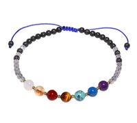 XHUUU 7 Chakra Lava Stone Beaded Anklet Essential Oil Diffuser Ankle Bracelets for Women Balance Energy Meditation Gifts Adjustable, L, Stone, moonstone