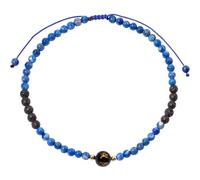 XHUUU Feng Shui Black Agate and Lava Rock Stones Ankle Bracelets for Women | Beaded Anklet, Essential Oil Diffuser, Balance, Handmade, Beach, Foot Jewelry, Positive Energy, Adjustable 22-25 cm, Vacation