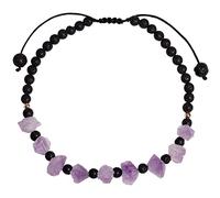 XHUUU Lava Rock Raw Amethyst Crystal Anklet Crystals and Gemstones Essential oil diffuser Ankle Bracelets for Women Spiritual Beach Foot, Stone, Agate