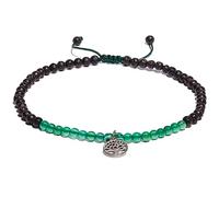 XHUUU Relaxing Gifts Natural Lava Stone/Green Agate Beaded Anklet Essential Oil Diffusers Tree of Life Ankle Bracelets for Women Evil Eye Protection Good Luck Jewelry Amulet