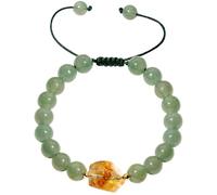 XHUUU Spiritual Gemstones and Crystals Beaded Bracelets Protection Raw Citrine Bracelets for Women and Men Wealth Good Luck Jewelry Unisex, M, Stone, Aventurine