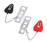 Xhwykzz Portable Door Lock Security, Upgraded Version Home Security Bedroom Door Lock for Home Security, Travel Door Lock, Dorm Room Essentials 2 Pack