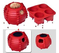 XHX Long-Lasting Interactive Dog Toy to Keep Your Pup Busy and Distracted - Safe for Dogs - Low-Mess Design - Dog Toys for Medium and Large Dogs 25-75 lbs(Red, Medium)