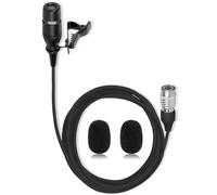 XHXJCYS Black Lapel Lavalier Microphone Unidirectional Condenser Super Cardioid Mic Compatible with Audio-Technica Wireless Bodypack Transmitter System with Hirose 4 Pin Plug
